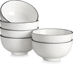 MALACASA Ceramic Soup Bowls, 26Oz Cereal Bowls Set of 6 for Soup, Cereal, Oatmeal, Fruit, Rice - Porcelain Serving Bowl for Kitchen, Dishwasher and Microwave Safe, Series Regular