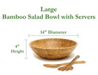 Lipper International Bamboo Salad Bowl with Salad Servers