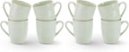 famiware Jupiter Coffee Mugs Set of 4, 14 OZ Coffee Mug, Microwave and Dishwasher Safe, Coffee Cups with Handle for Coffee, Tea, Cocoa, Milk, Light Green (Pack of 2)