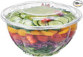 Jaluxing [32 oz. 150 Sets Clear Plastic Salad Bowls with Airtight Lids Disposable To Go Mixing Containers Serving for Fruit, Quinoa, Lunch and Meal Prep