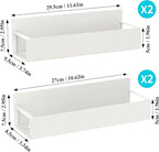 4 Pack Magnetic Spice Storage Rack Organizer for Refrigerator and Oven, Cream White Fridge Organizers and Storage