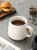 Ceramic Rock-Textured Coffee Mugs Gift Set, 17 oz Mug Set of 2, Large Capacity Coffee Cup Set Tea Cup tazas para café Big Stoneware Mug for Latte, Hot Chocolate, Cocoa, Cappuccino