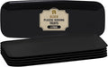R-kay 4 Pack Plastic Serving Trays for Party - Black Serving Tray 17 by 6.5 in - Heavy Duty Dessert Trays for Food - Rectangular Party Serving Trays - Premium Party Trays - Black Platters