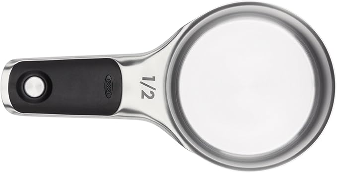 OXO Good Grips Stainless Steel Measuring Cups and Spoons 8-Piece Set,4 Cups and 4 Spoons,(Pack of 2)