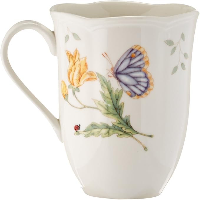 Lenox Dinnerware Set, Butterfly Meadow 18-Piece Set, Service For 6, White Porcelain, Butterfly And Flower Designs, Plates And Bowls Sets, Dishwasher Safe, Home & Kitchen (18 Pieces, Assorted)
