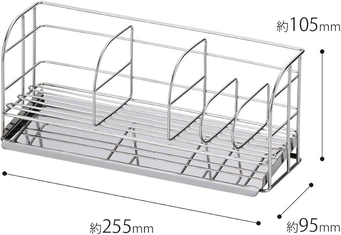 Wahei Freiz Sponge Rack, Water Flowing Tray, Stainless Steel