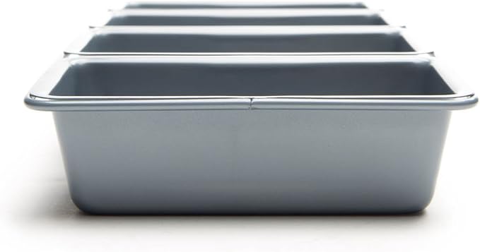 Fox Run Loaf Pan, Linked Non-Stick Mini Bread Pans, Set of 4