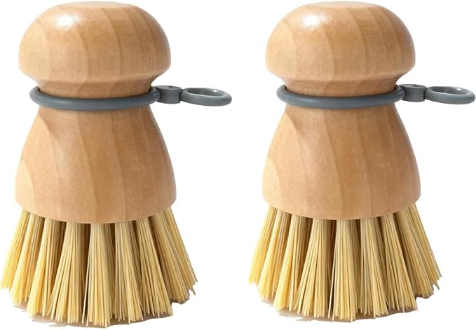 Dish Brush with Durable Bristles for Non Scratch Cleaning, Easy Grip Handle for Fast Grease Removal on Dishes Pots Pans and Sink – Dish Cleaning Brush, Dish Scrub Brush, Kitchen Dish Brush