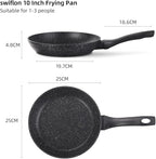 10 Inch Nonstick Frying Pan for Eggs & Omelettes, Deep Skillet Pan for Cooking, PFOA-Free Non Toxic Non Stick Frying Pan