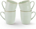 famiware Jupiter Coffee Mugs Set of 4, 13 oz Coffee Mug, Microwave and Dishwasher Safe, Coffee Cups with Handle for Coffee, Tea, Cocoa, Milk, Light Green