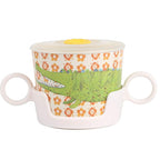shopwithgreen 7Pcs/Set Bamboo Kids Dinnerware Set - Children Dishes - Food Plate Bowl Cup Spoon Fork Set Dishware, Cartoon Tableware, Dishwasher Safe Kids Healthy Mealtime, BPA Free