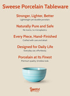 Sweese 4 Oz Porcelain Bowls Set - 6 Pack Mini Dipping Dessert Bowls, Microwave Dishwasher Safe, Multicolor