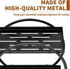 Bathroom Counter Organizer, Black Perfume Organizer for Dresser, 2 Tier Bathroom Organizer Countertop, Vanity Makeup Organizers, Skincare Display Tray for Bathroom Sink Storage