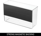 InterDesign iDesign Magnetic Large Clear Plastic Organizer Bins for Laundry Room Storage - 4-Pack