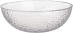 Lillian Collection Stunning Clear Plastic Round Hammered Bowl - 18" (1 Pc.) - Unique Textured Design - Perfect for Parties & Displays