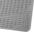 MicoYang Silicone Dish Drying Mat for Multiple Usage,Easy clean,Eco-friendly,Heat-resistant Silicone Mat for Kitchen Counter or Sink,Refrigerator or Drawer liner Grey M 12 inches x 12 inches