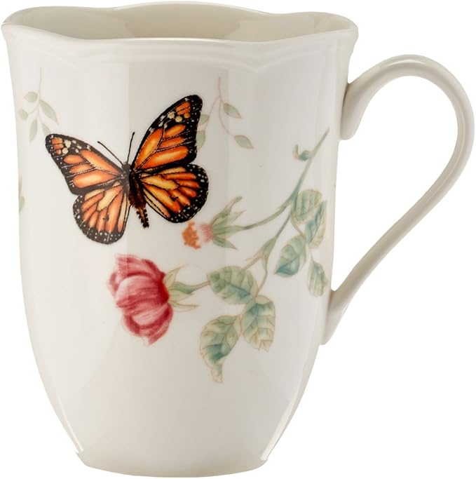 Lenox Dinnerware Set, Butterfly Meadow 18-Piece Set, Service For 6, White Porcelain, Butterfly And Flower Designs, Plates And Bowls Sets, Dishwasher Safe, Home & Kitchen (18 Pieces, Assorted)