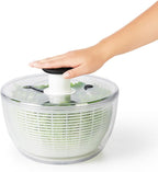 OXO Good Grips Salad Spinner | Lettuce Spinner | Fruit Washer | Fruit Washing Bowl with Strainer | Vegetable Cleaner | Salad Cleaner | Lettuce Washer | 6.22 Quart Capacity (Pack of 4)