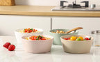 UBEE Ceramic Soup Bowls Set of 4, 6.3 inch Cereal Bowls, Microwave Safe Serving Bowls for Oatmeal, Soup, Pasta, Ramen, Dessert, Fruit, For Breakfast, Lunch and Dinner, Colorful