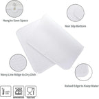 MicoYang Silicone Dish Drying Mat for Multiple Usage,Easy clean,Eco-friendly,Heat-resistant Silicone Mat for Kitchen Counter or Sink,Refrigerator or Drawer Liner Translucent 3XL 28 inches x 18 inches