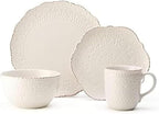 Pfaltzgraff Chateau Cream 16-Piece Stoneware Dinnerware Set, Service for 4, Off White