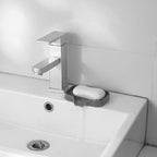 MicoYang Silicone Bathroom Soap Dishes with Drain Spout-Bathroom and Kitchen Sink Organizer,Sponge Holder,Dish Soap Tray,Perfect for Dispenser,Scrubber,Bottle,Cup on Sink or Counter-Grey 4.9"×3.2"
