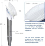 CELOX Dish Brush with Soap Dispenser, Heavy Duty Dishwand Kit, Includes 1 Wand & 3 Dish Brush Refill Heads