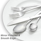 Pleafind 48-Pieces Silverware Set for 8, Flatware Set with Steak Knives, Stainless Steel Cutlery Set, Include Forks Spoons and Knives Set, Dishwasher Safe Utensil Sets for Home Restaurant
