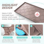 SIKADEER 31" x 22" Under Sink Mat Waterproof, Silicone Mat Kitchen Drawer Shelf and Cabinet Liner, Sink Protector for Kitchen Organizers and Storage, Boot Tray Pet Food Mats