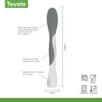 Tovolo Tool for Kitchen Meal Prep to Scoop Spread Slice and Scrape,White/Gray