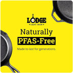 Lodge Seasoned Cast Iron Skillet Set - PFAS-Free, Non-Toxic Cookware - Use with an Oven, Stove, Grill, or Campfire - Naturally Non-Stick & Oven Safe - 8, 10.25 & 12 Inches