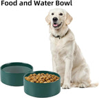 Havniva Non-Slip 8.2inch Ceramic Dog Food and Water Bowl for Large Breed Dogs, Pet Bowl for Replacement (Single Bowl, Green)