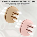Fauxomor 2 Pcs Makeup Sponge Holder,Double-Sided Breathable Silicone Beauty Make Up Blender Case for Travel or Daily,Shatterproof Make-up Travel Case Quick Drying Easy to Carry,Khaki+Pink