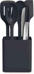 bella 6-Piece Modular Tool Set, Silicone, Turner, Spoon, Slotted Spoon, Spatula, Tongs, Crock with removable divider, Non-toxic*, Food-grade, Heat safe to 425°F, Dishwasher Safe, Oatmilk