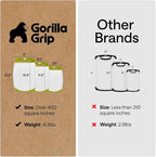 GORILLA GRIP BPA-Free Reversible Kitchen Cutting Board Set of 3, US Designed, Nonporous, Juice Grooves Catch Liquid, Slip Resistant Border, Dishwasher Safe, Durable Food Chopping Boards, Lime Green