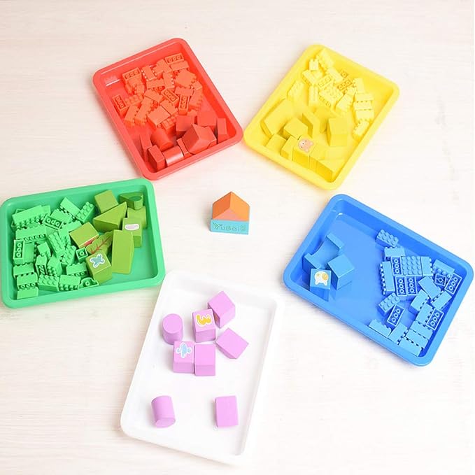 10 Pack Plastic Art Trays for Adult Crafts, Large Multicolor Activity Trays for DIY Projects, Painting, Beading, Jewelry Making, Resin & Workspace Organization