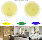 V-TOP Bathtub Drain Plug 2 Pack, 6 inches Large Silicone Tub Stopper Hair Stopper Flat Suction Cover for Kitchen Bathroom and Laundry (Yellow Transparent)