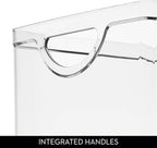 iDesign Stackable Clear Plastic Extra Long Storage Bin, Organizer for Kitchen Cabinet or Pantry, 2-Pack