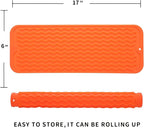 MicoYang Silicone Dish Drying Mat for Multiple Usage,Easy clean,Eco-friendly,Heat-resistant Silicone Mat for Kitchen Counter,Sink,Bar,Bottle,or Cup Orange M 17 inches x 6 inches