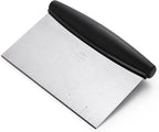 OXO Good Grips Stainless Steel Multi-Purpose Scraper & Chopper, Dough Cutter for Pizza, Bread and Cookie Dough, Multi-Purpose Vegetable Chopper, Dishwasher-Safe Kitchen Essential