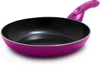 GreenLife Essentials 8" Frying Pan Skillet, PFAS-Free Ceramic Nonstick, Induction Ready Cookware, Dishwasher Safe, Magenta Pink