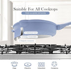 Large Frying Pan Skillet Nonstick with Lid, 14 Inch Deep Saute Pan, Big Induction Pan for Cooking, 2-1 Non Stick Cookware with Helper Handle, Family Size, Suitable for All Stoves, PFOA-Free