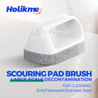 Holikme 7 Pack Deep Cleaning Brush Set, Scrub Brush, Grout Brush, Pool Brush, Scrub Pads with Scraper Tip Scouring Pads, for Pool Walls, Bathroom, Floor, Bike, Tub, Shower and Kitchen Surface (Blue)