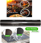 BBQ Grill Mat, Non-Stick Grill Cooking Mat Teflon Reusable Barbecue Baking Mats, Heavy Duty,Easy to Clean - Works on Electric Grill Gas Charcoal BBQ (6X(33X40) cm)