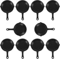 Sewroro 10pcs Miniature Pans Doll House Kitchen Small Frying Pan Miniature Skillet Simulation Cooking Pan Models Mini House Accessories Decoration