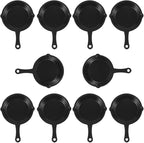 Sewroro 10pcs Miniature Pans Doll House Kitchen Small Frying Pan Miniature Skillet Simulation Cooking Pan Models Mini House Accessories Decoration