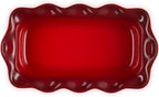 Le Creuset Stoneware Heritage Fluted Loaf Pan, 9", Cerise