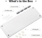 Kitchen Sink Caddy Water Absorbing Stone Tray For Sink, Diatomite Bathroom Countertop Tray Organizer, Faucet Stone Drying Mat Coaster Soap Dish Sponge Dispenser Holder (White)