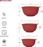 KitchenAid Universal Mixing Bowls, Set Of 3, Empire Red