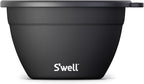 S’well Stainless Steel 64oz Salad Bowl Kit in Onyx,Comes with 2oz Condiment Container and Removable Tray for Organized Serving,Leak-Proof and Dishwasher Safe,(Pack of 8)